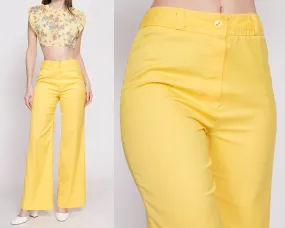 70s Yellow Flared Pants - Small, 26.5"