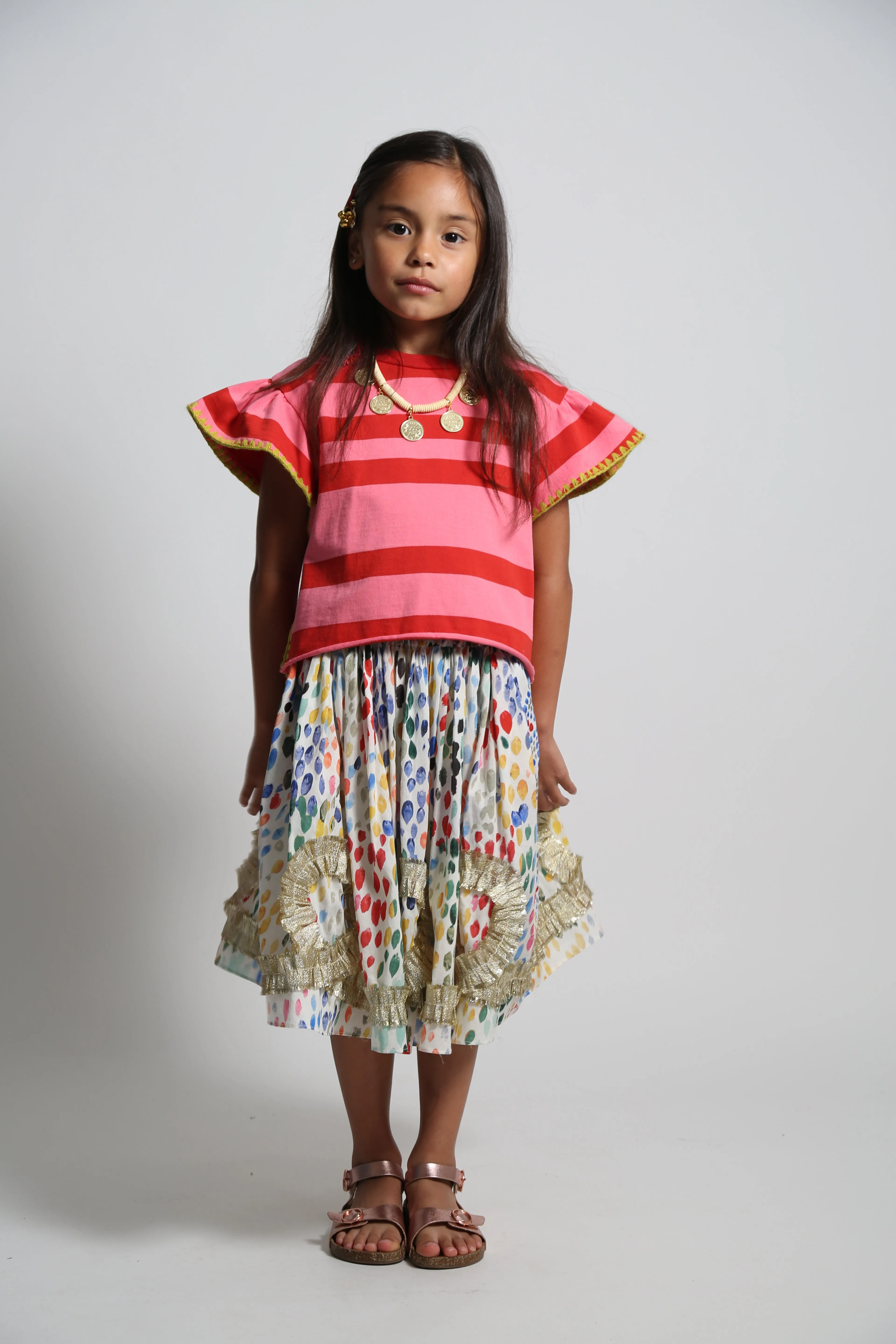 ALEXANDRA RIBBON PLEATED SKIRT