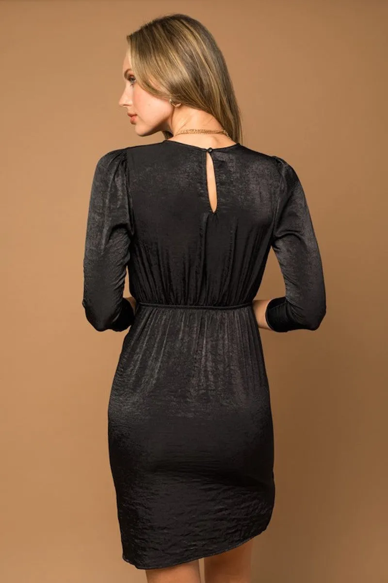 Belin's Black Satin Dress