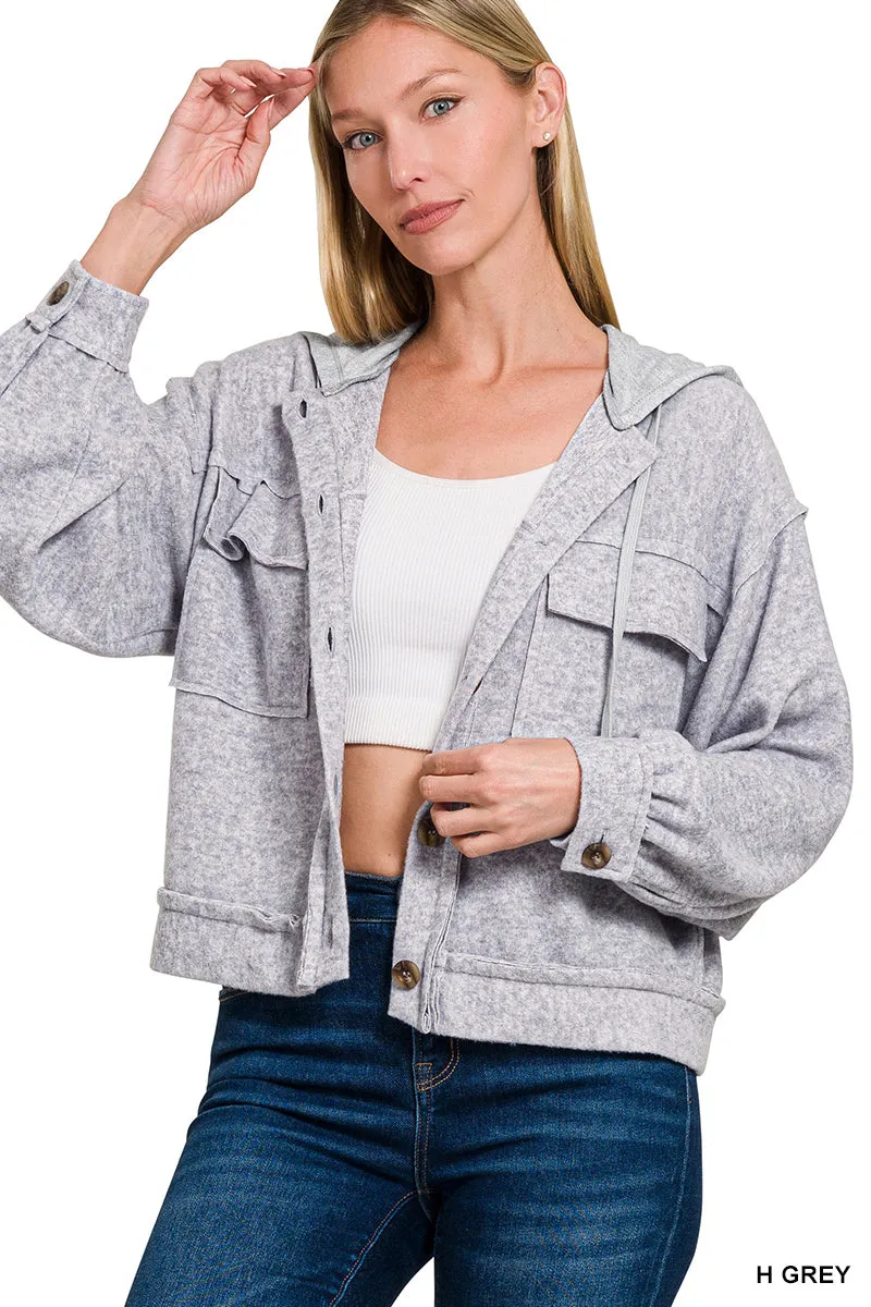 Briella Shacket (Heather Grey)
