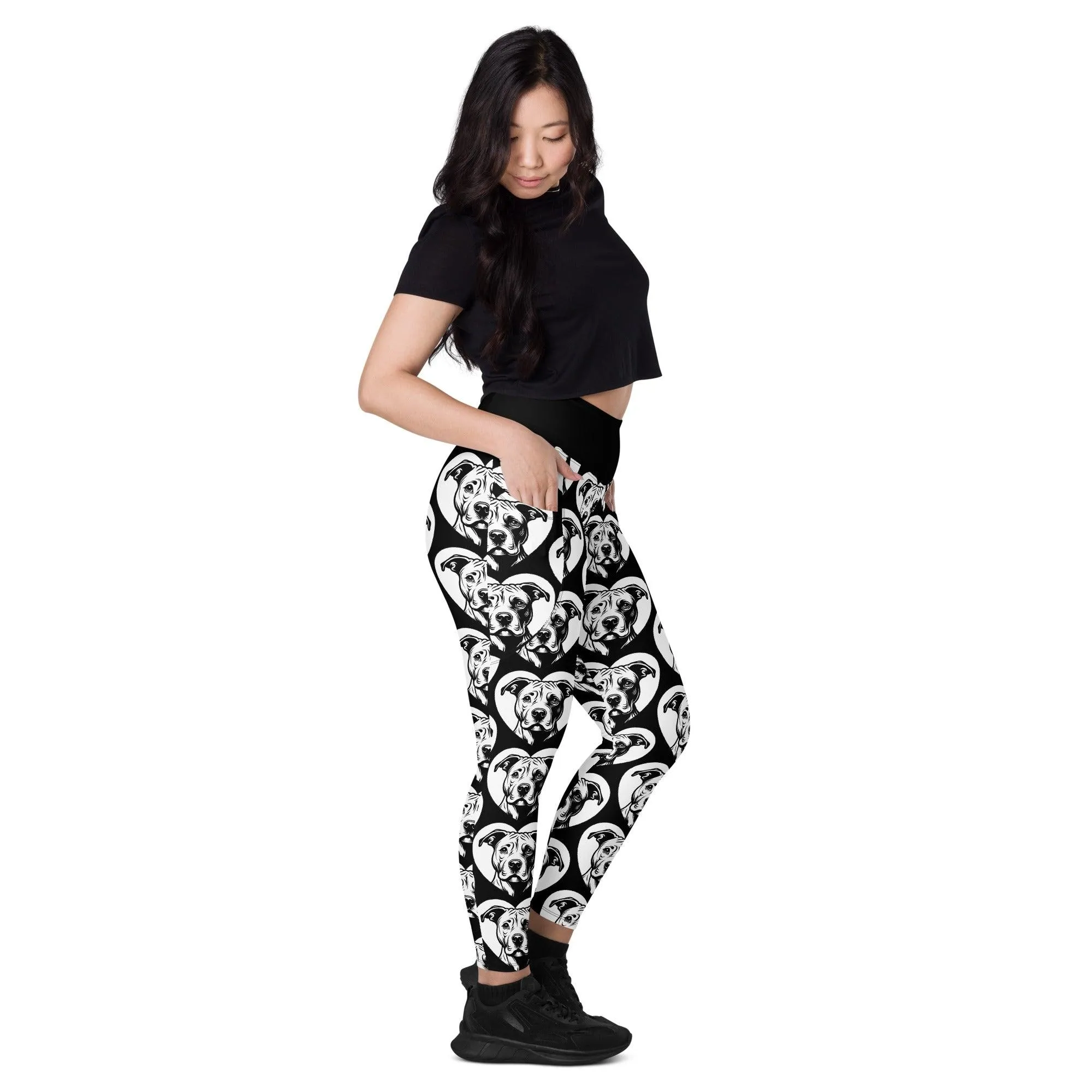 DOG BREED LEGGINGS with pockets - AMERICAN PITBULL - HERTTAHOUND
