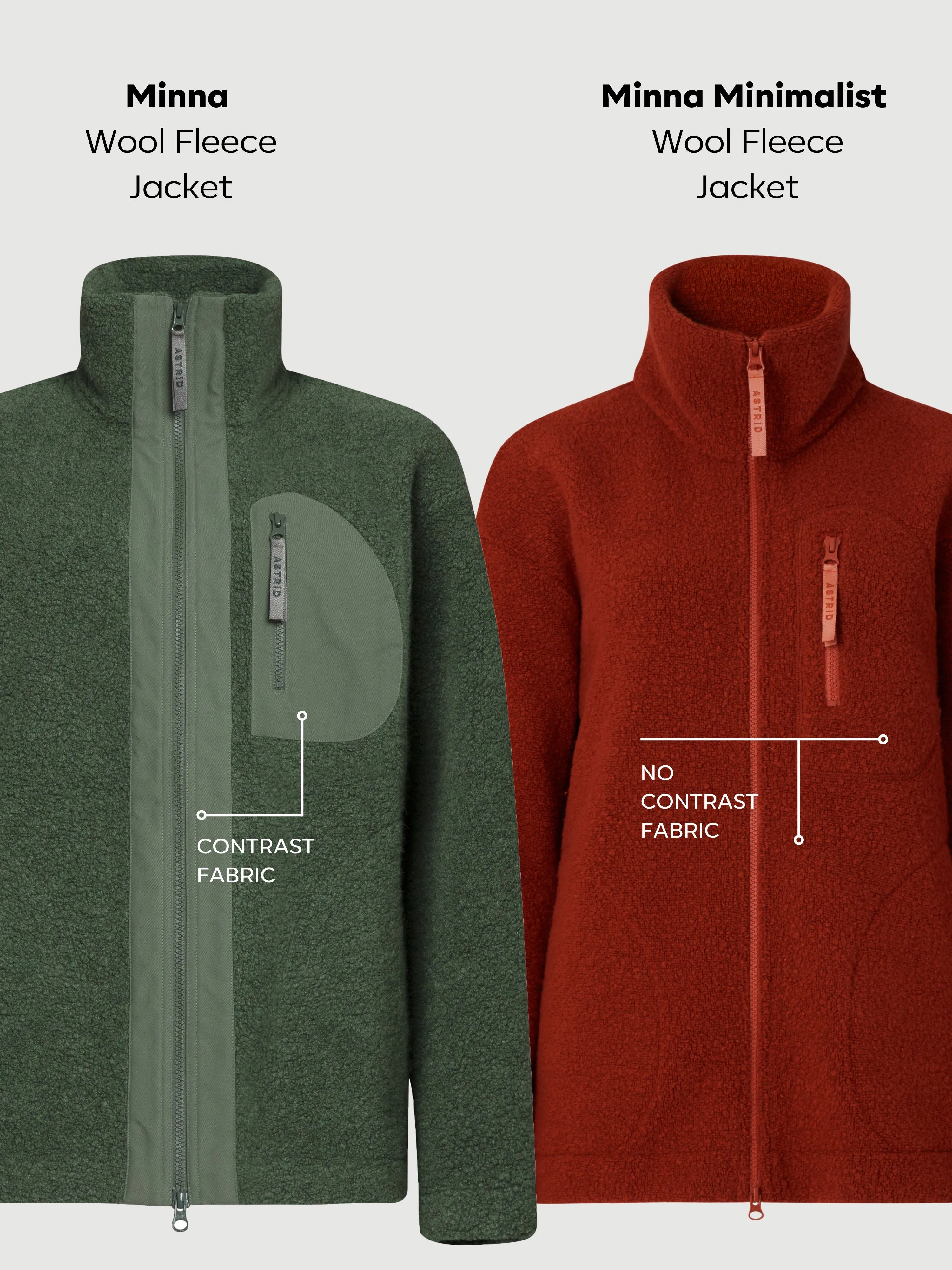 Minna Wool Fleece Jacket Green