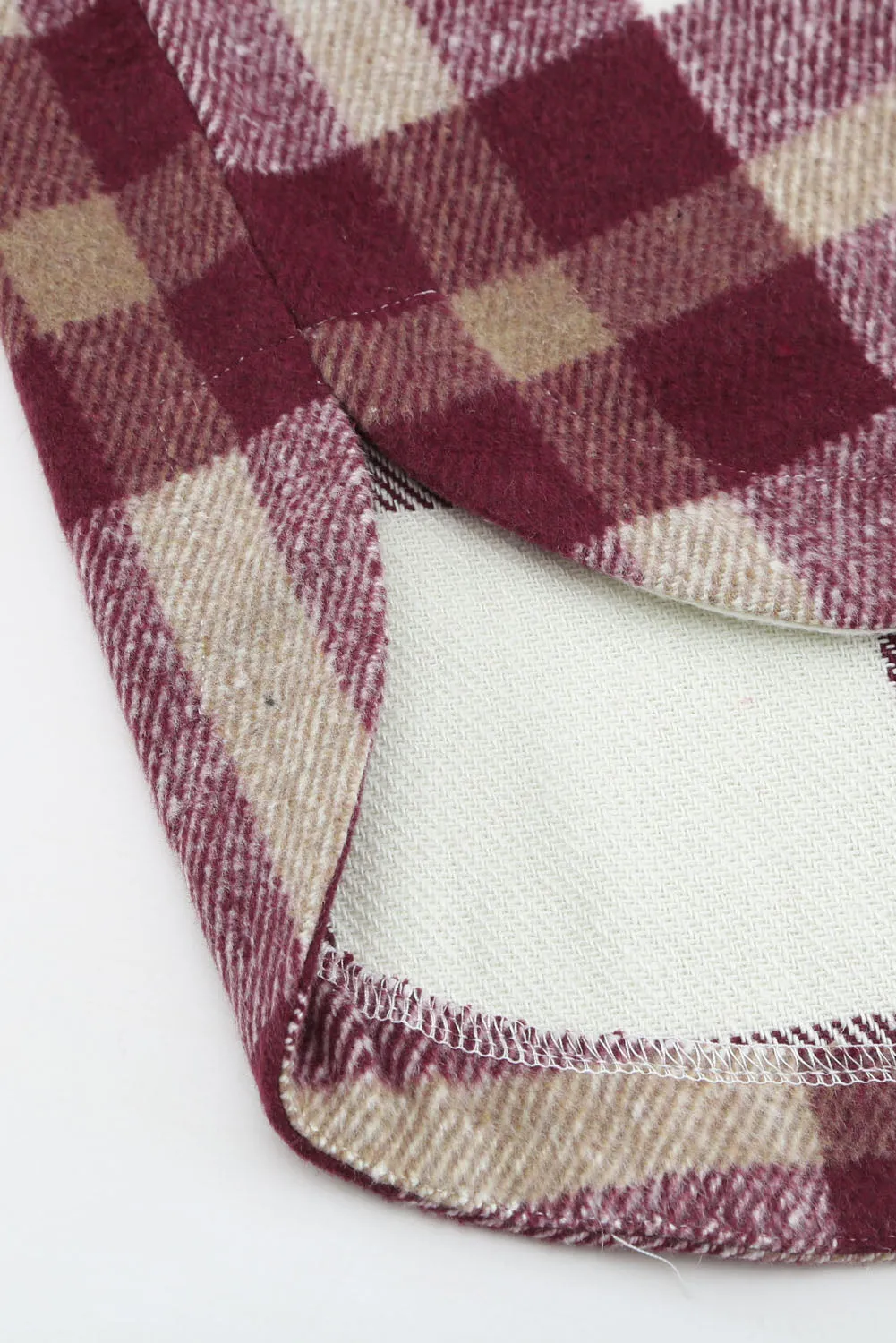 Plaid Print Pocket Women Shacket