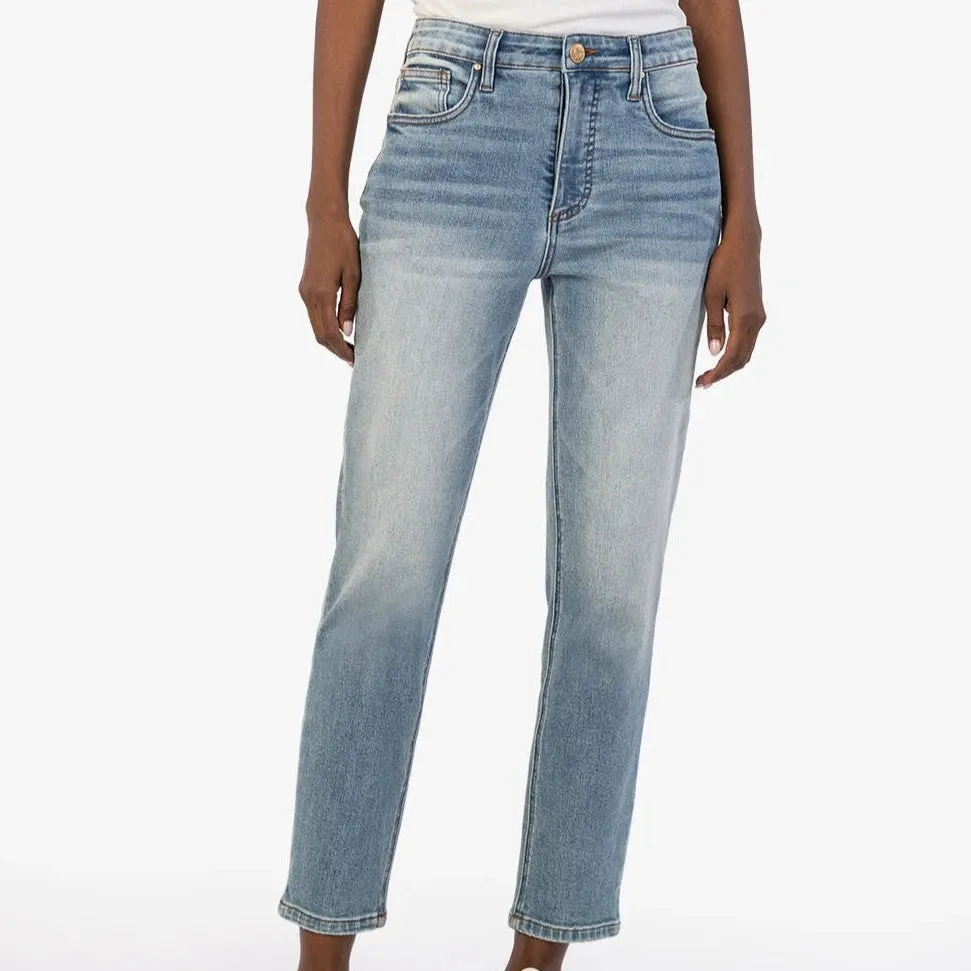 Rachael High Rise Fab Ab Mom Regular Hem W/ Medium Base Wash (Coherently)