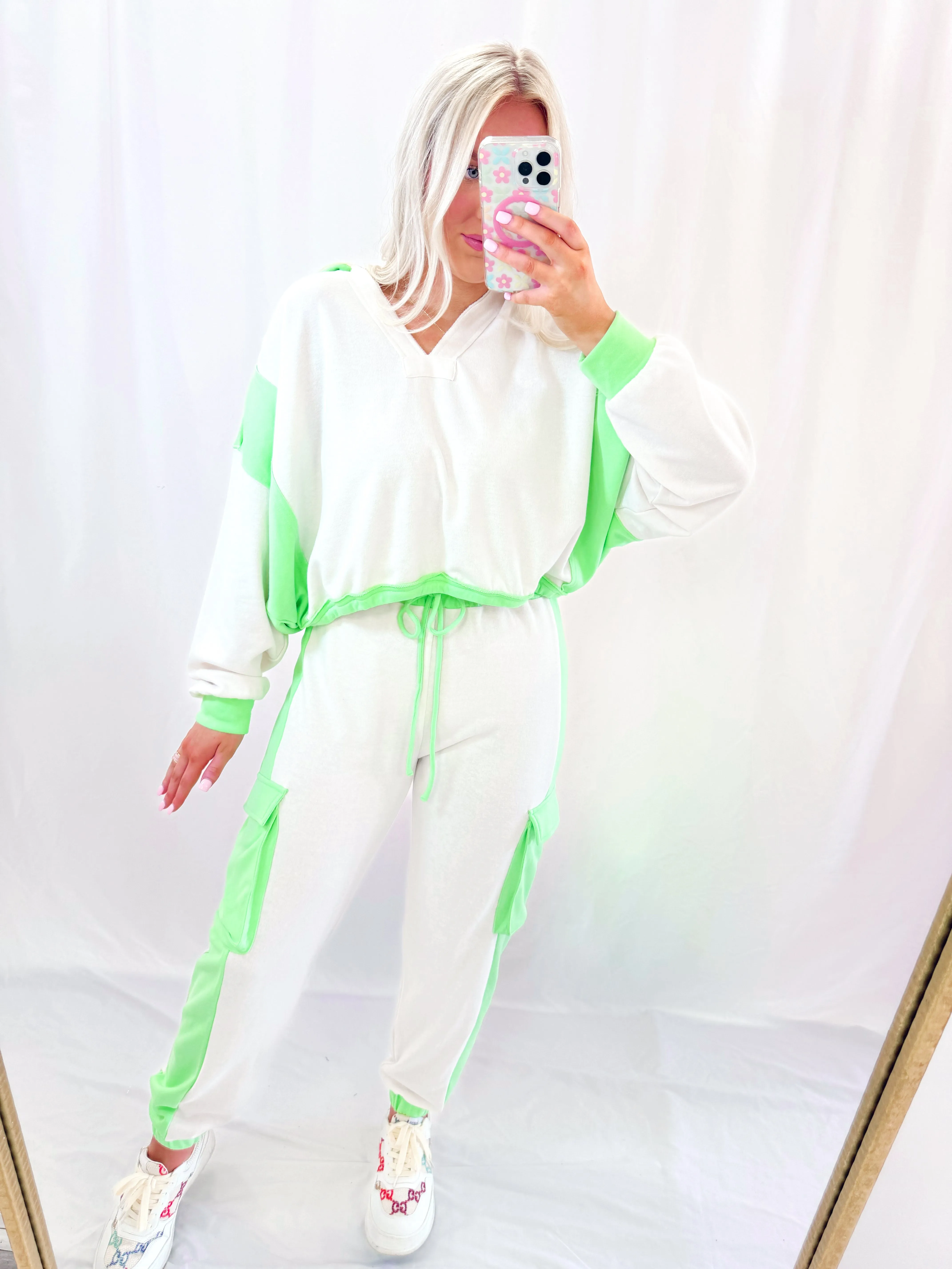 The Bright Fall Set SWEATS LIME