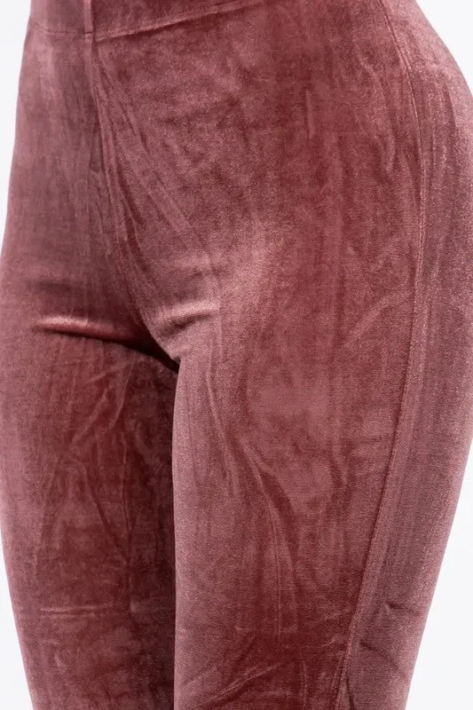 Velvet Long Flared Pants